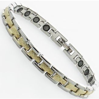Magnetic Bracelet With 21 Magnets - Two Tone