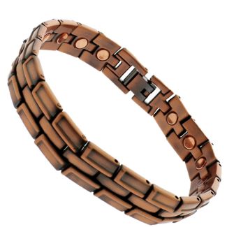 Magnetic Bracelet With 19 Magnets - Copper Thick Links