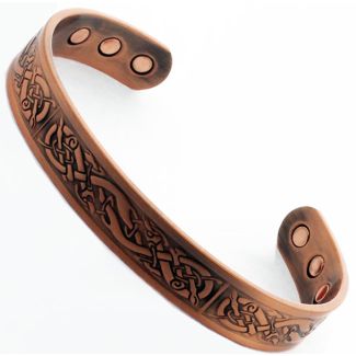 Magnetic Copper Bangle - Phoenix (L)