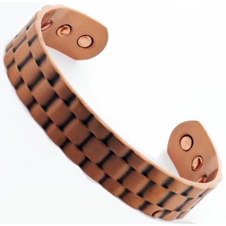 Magnetic Copper Bangle - Watch Strap Design (M)