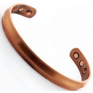 Magnetic Copper Bangle - Plain (L)