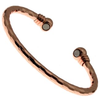 Magnetic Bangle - Rose Gold Diamond Pattern (M)