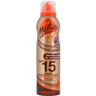 Malibu Coconut Tanning Oil  SPF 15 - Continuous Spray