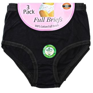 Ladies 100% Cotton Rich Mama Briefs - Pack of 3 (XX-Large)