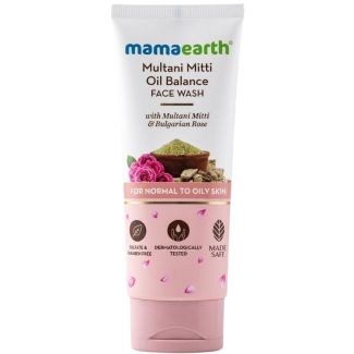 Mamaearth Multani Mitti Oil Balance Face Wash -  Bulgarian Rose (100ml)