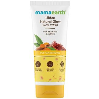 Mamaearth Ubtan Natural Glow Face Wash - Turmeric & Saffron (100ml)