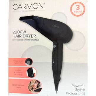 Wholesale Carmen Hair Dryer With Concentrator Nozzle- 2200w