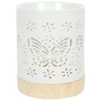 Matte Ceramic Butterfly Oil Burner