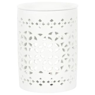 Matte Cut Out Oil Burner- White (11cm)