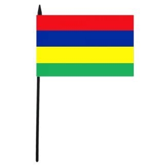 Mauritius Hand Flag - 6" x 4"