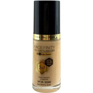 Max Factor Facefinity 3 in 1 All Day Flawless SPF 20 Foundation - Crystal Beige (30ml)