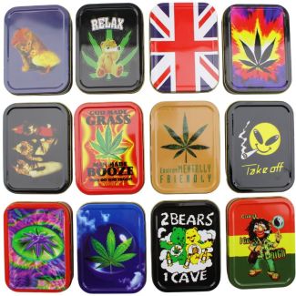 Medium Printed Design Metal Tins- Assorted Designs