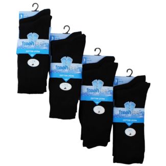 Men's Cotton Rich Plain Socks (3 Pair Pack) - Black