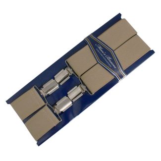 Men's Braces Beige 35mm Wide
