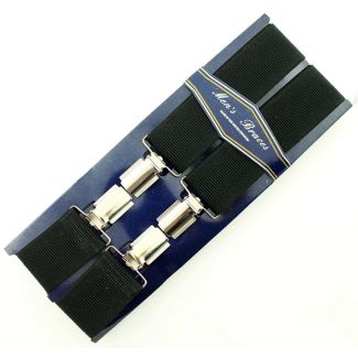 Men's Braces Black 35mm Wide