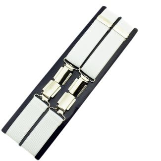 Men's Braces White 25mm Wide