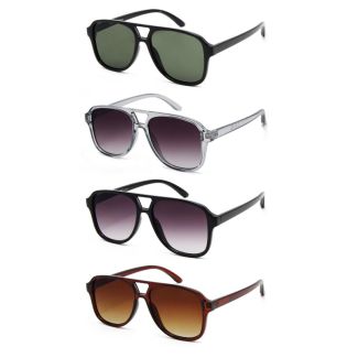 Ladies Double Bridge Sunglasses With Pouch- Assorted