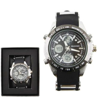 Wholesale Men's NY London Round Digital Watch With Silicone Strap 