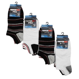 Men's Performax Pro Trainer Socks (3 Pair Pack) - Striped Design (6-11)