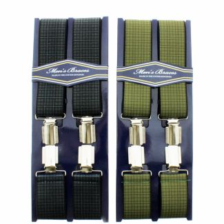 Men's Printed 35mm Braces - Window Check Pattern Assorted