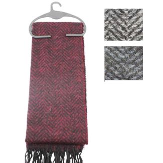 Men's Zig-Zag Patterned Winter Scarves -Assorted Colours