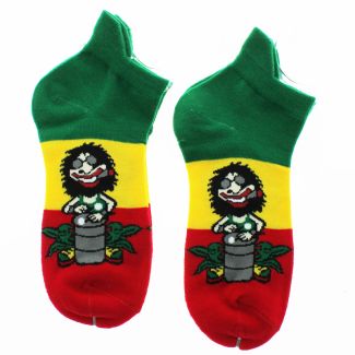 Men's Rasta Man Design Trainer Socks (1 Pack)