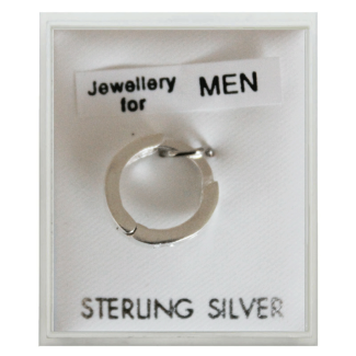 Men's Sterling Silver Hinged Set Sleepers