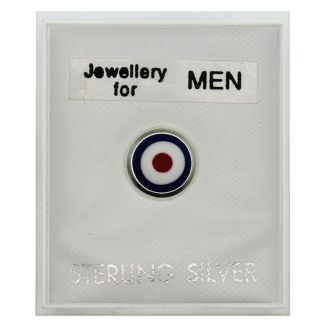Men's Sterling Silver Round Stud- Multicolour
