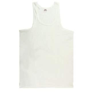 Wholesale Men's White 100% Cotton Vest - Small 