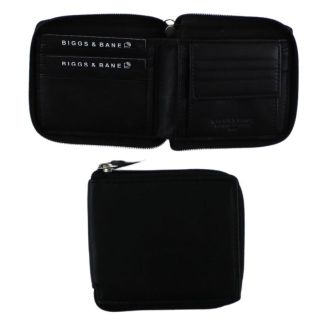 Wholesale Men's Zippable Closure Wallet - Black 