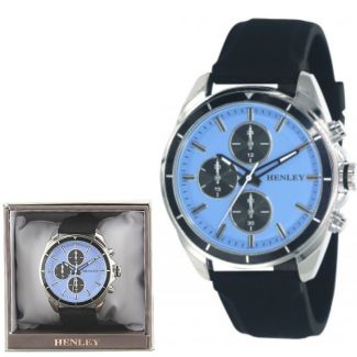Wholesale Men's Henley Sports Polished Silicone Multi Eye Watch 
