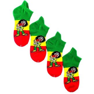 Men's Rasta Man Print Trainer Socks (1 Pack)