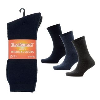 Men's Heatguard Thermal Socks - Assorted Colours (3 Pair Pack) 7-11