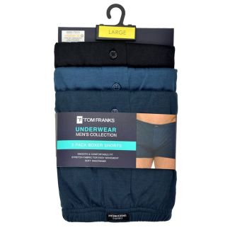 Men's Plain Jersey Boxer Shorts - Assorted Colours & Sizes 