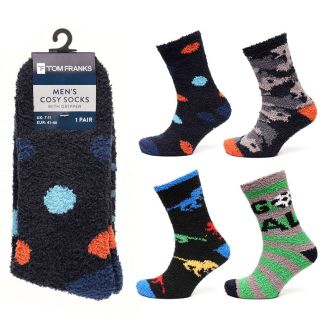 Wholesale Ladies Cosy Socks With Gripper (Pack of 1) - Assorted Designs 