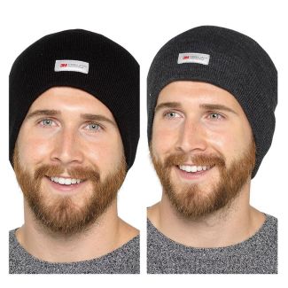 Mens Thinsulate Beanie Hat Without Turn Up  - Assorted Colours