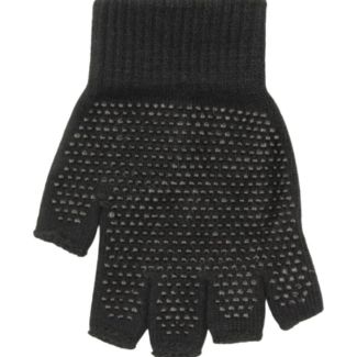 Adults Fingerless Magic Gripper Gloves - Black