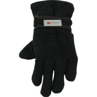 Men's Heat Insulator Fleece Gloves - Black