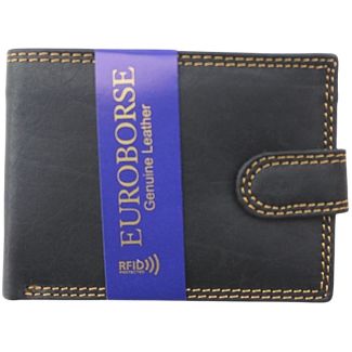 Men's Leather RFID Fold Bifold Wallet - Tan