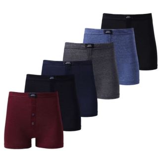 Men's Plain Cotton Blend Boxers (3 Pack) High Impact - Assorted Colours (Large)