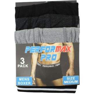 Men's Plain Cotton Rich Boxers (3 Pack) -Assorted Colours (Medium - 33-35")