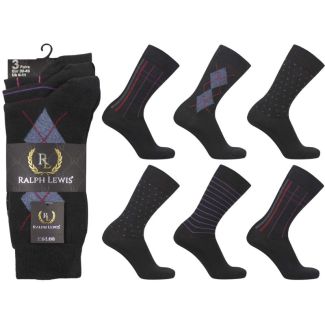 Men's Ralph Lewis Ankle Socks (3 Pack) - Assorted Design 