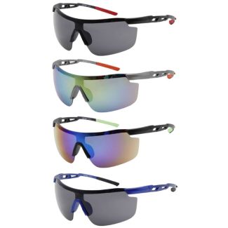 Men's Shield Sports Sunglasses (UV Protection) - Assorted 