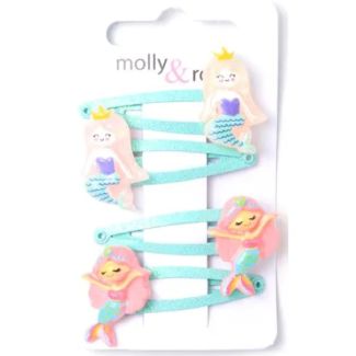 Mermaid Motif Glitter Sleepies Aqua Colour -  Assorted Design (4cm)