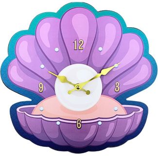 Mermaid Sea Shell Pearl Wall Clock