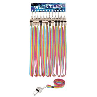 Metal Whistle With Lanyard - Pansexual Pride
