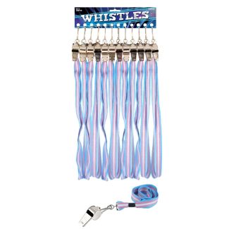 Metal Whistle With Lanyard - Transgender Pride