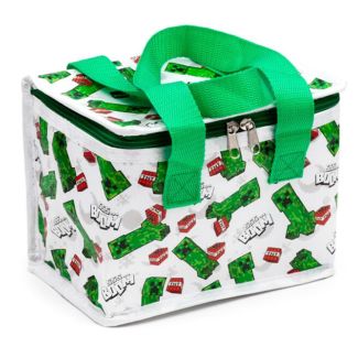 Minecraft Creeper & TNT Zip Up Insulated Lunch Bag 
