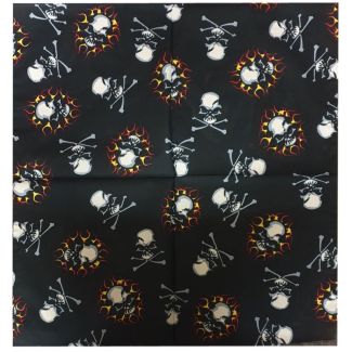 Wholesale Mini Skulls & Flame Bandana 