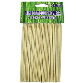 Mini Bamboo Skewers – (200 Pack)